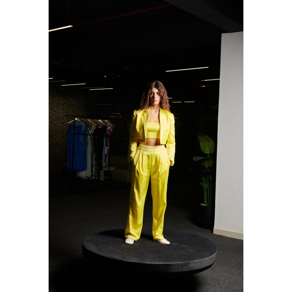SOTBELLA Bumblebee Solid Co-Ord (Set of 3 Peices)