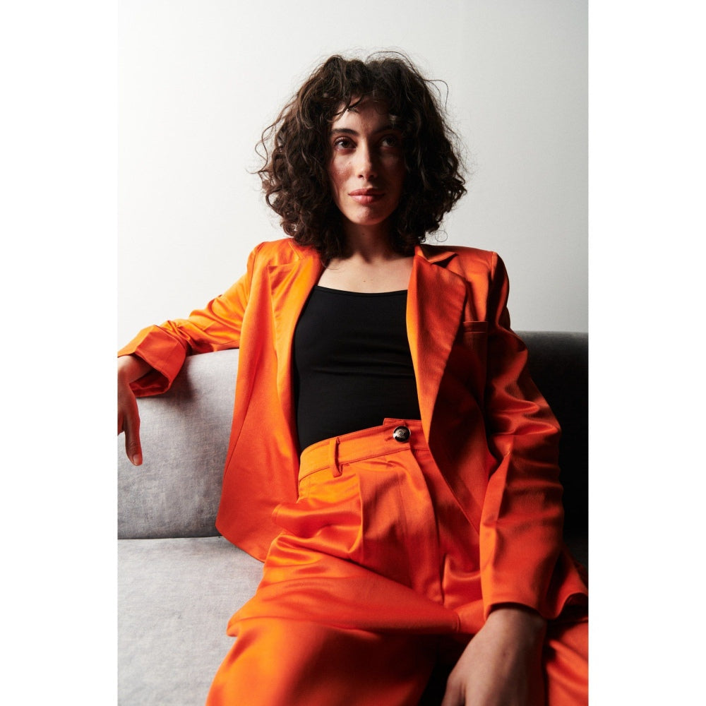 SOTBELLA Orange Troika Co-Ord (Set of 2 Peices)