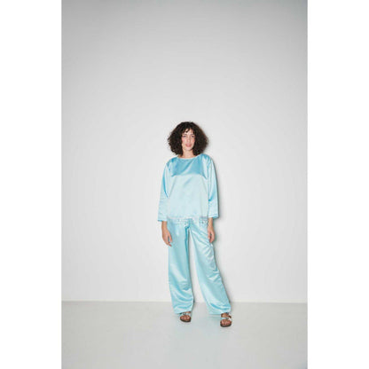 SOTBELLA Elegant Blue Co-Ord (Set of 2 Peices)