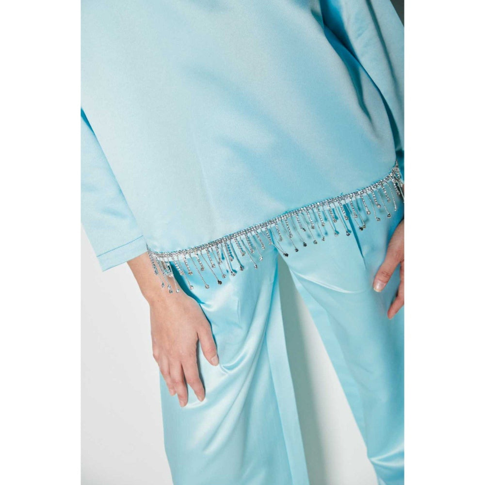 SOTBELLA Elegant Blue Co-Ord (Set of 2 Peices)