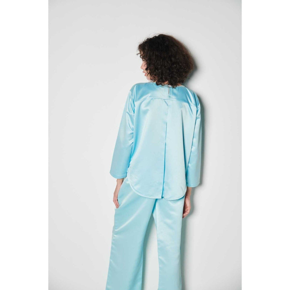 SOTBELLA Elegant Blue Co-Ord (Set of 2 Peices)