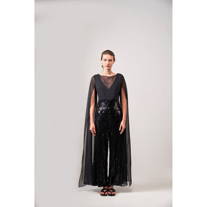 SOTBELLA Black Sequin Jumpsuit