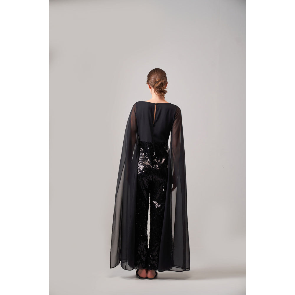 SOTBELLA Black Sequin Jumpsuit