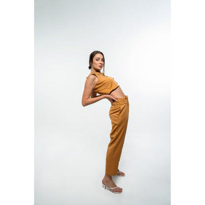 SOTBELLA Brown Formal Top and Pants (Set of 2)