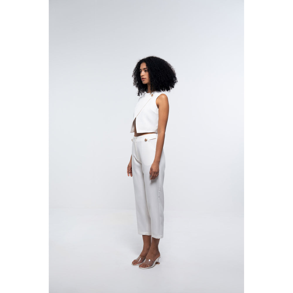 SOTBELLA Formal White Top and Pants (Set of 2)