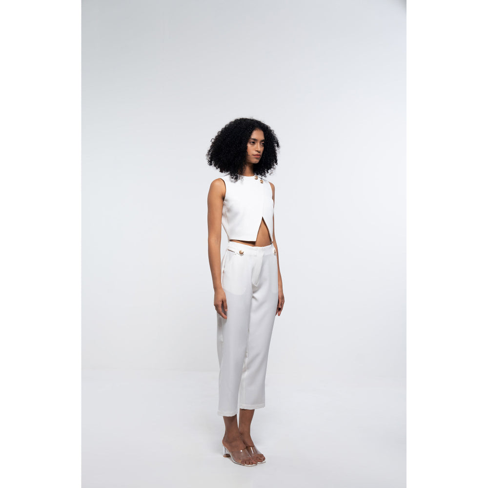 SOTBELLA Formal White Top and Pants (Set of 2)