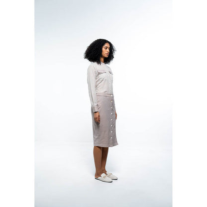 SOTBELLA Grey Shirt and Pencil Skirt (Set of 2)