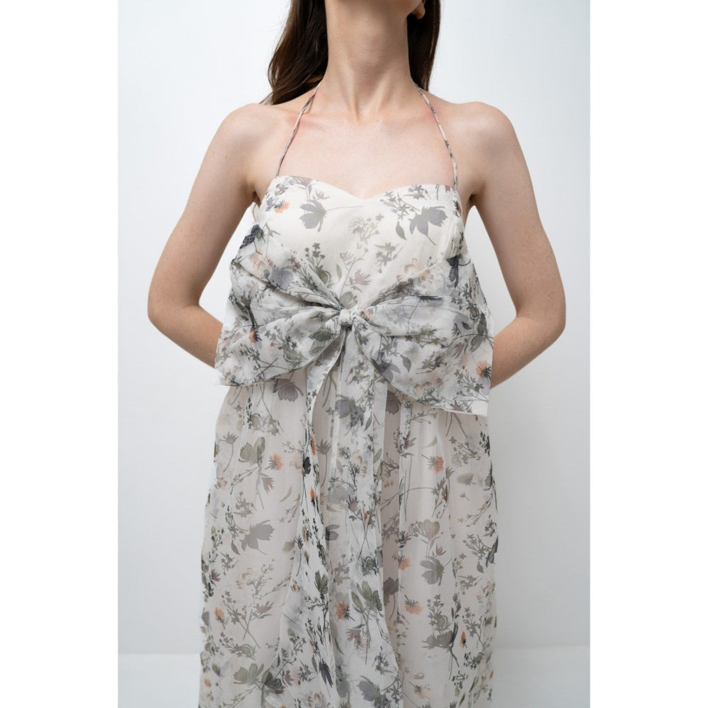 SOTBELLA Maxi Bow Flowy Dress