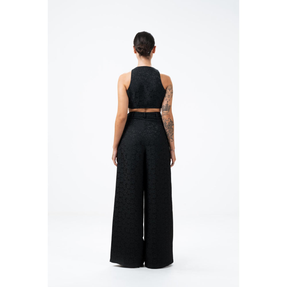 SOTBELLA Black Jacquard Co-Ord (Set of 2)