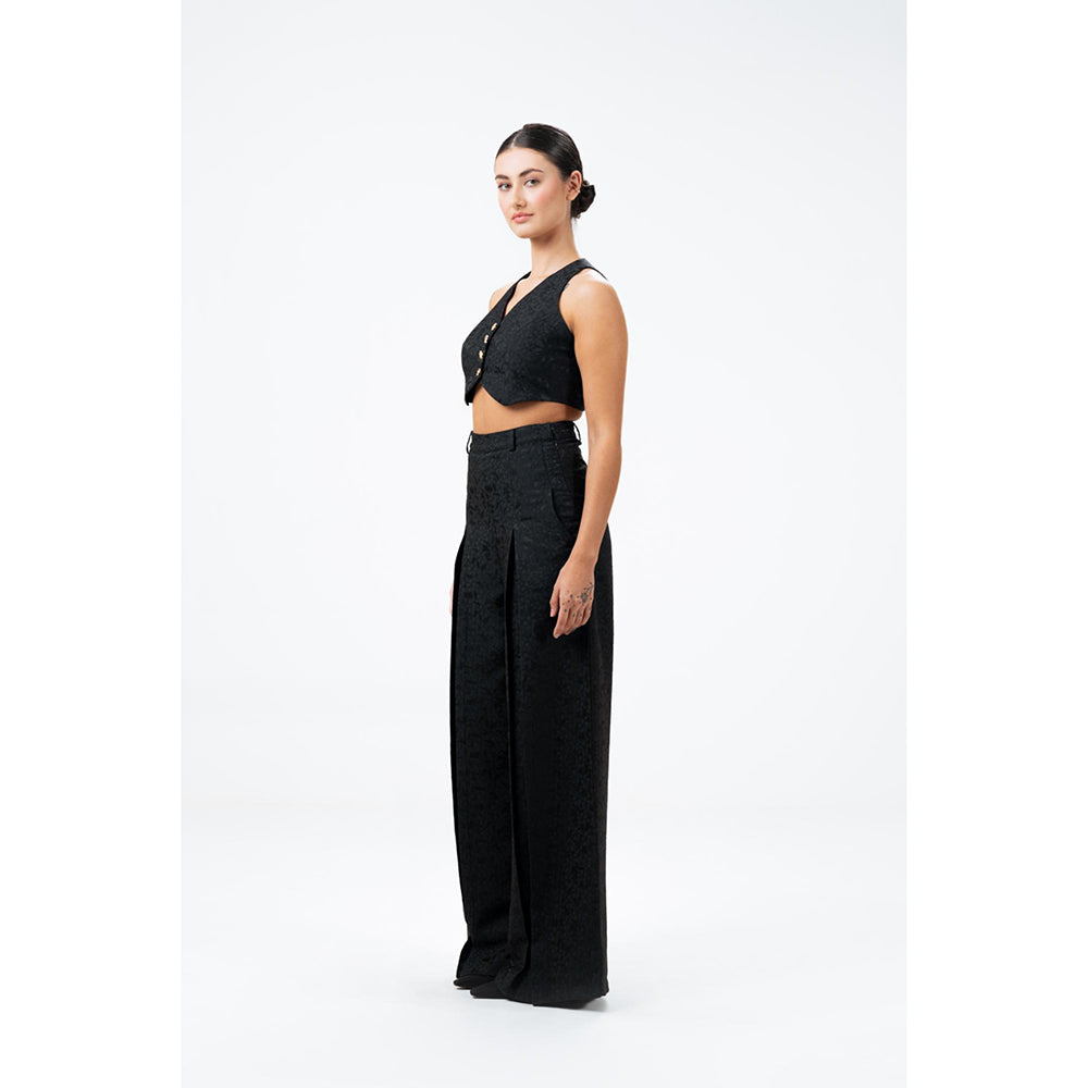 SOTBELLA Black Jacquard Co-Ord (Set of 2)