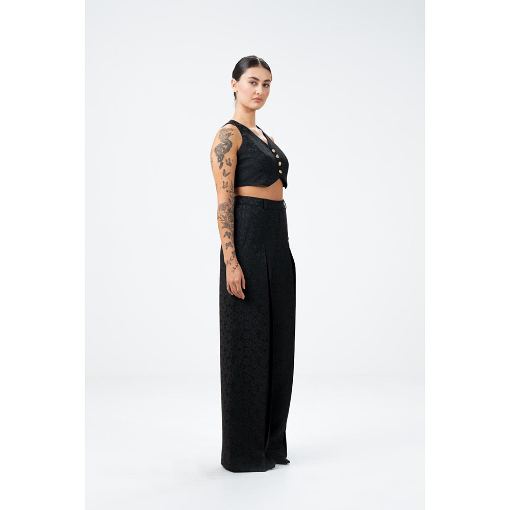 SOTBELLA Black Jacquard Co-Ord (Set of 2)