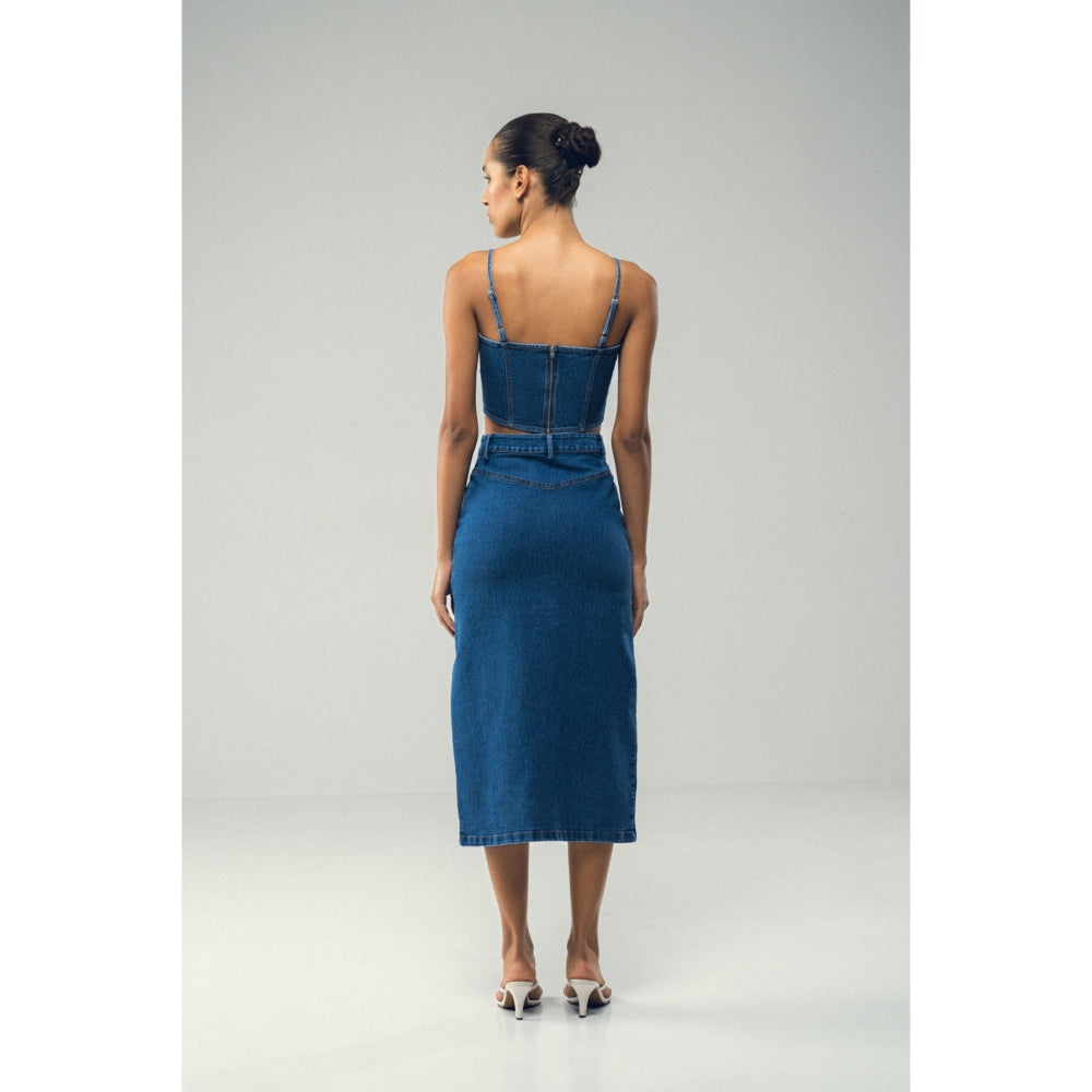 SOTBELLA Indigo Rosetted Blue Co-Ord (Set of 2)