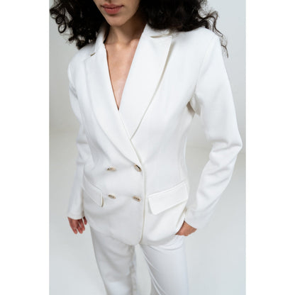 SOTBELLA White Oversized Blazer Fit Co-Ord (Set of 2)