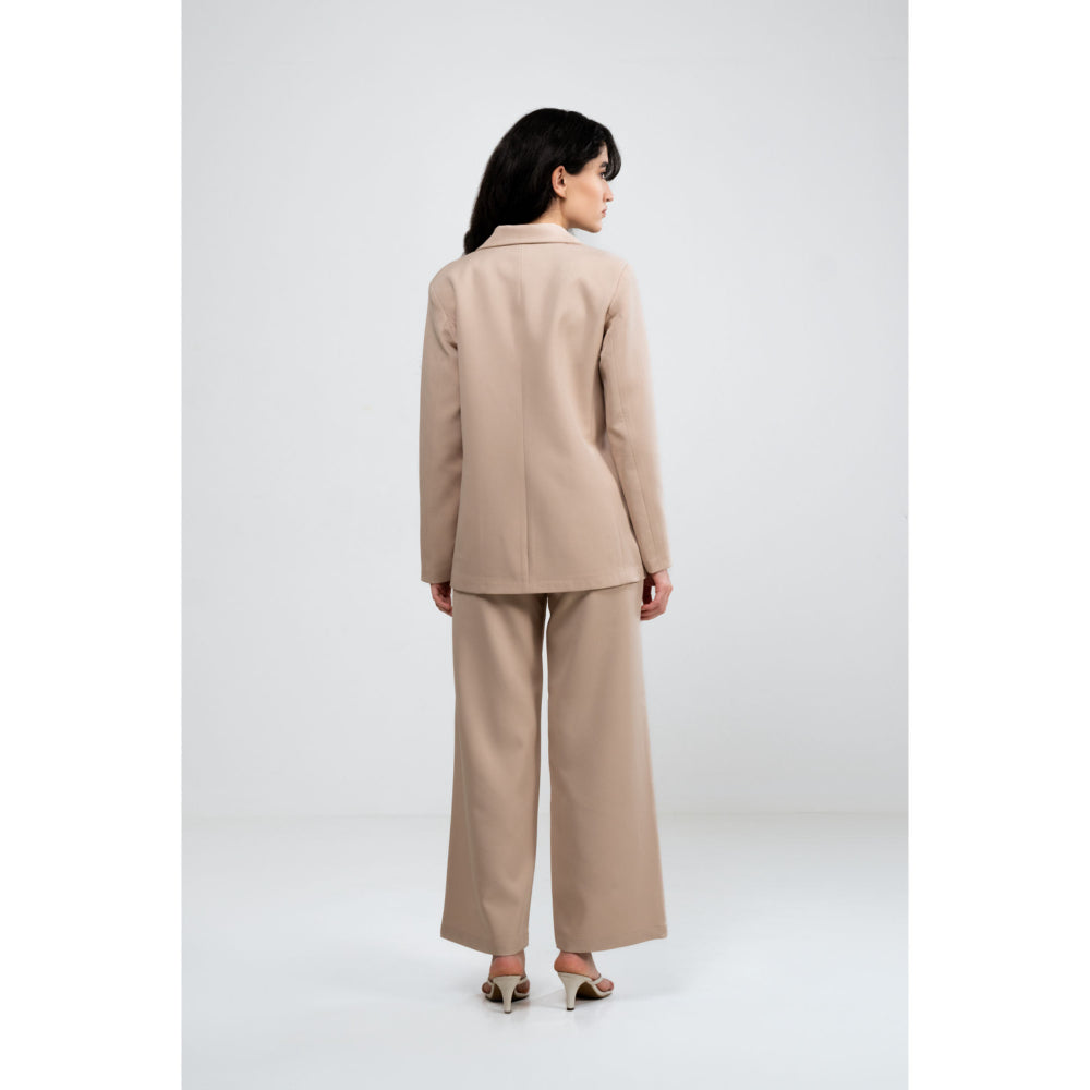 SOTBELLA Beige Oversized Fit Co-Ord (Set of 2)