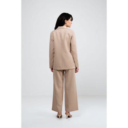 SOTBELLA Beige Oversized Fit Co-Ord (Set of 2)