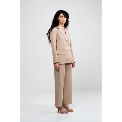 SOTBELLA Beige Oversized Fit Co-Ord (Set of 2)