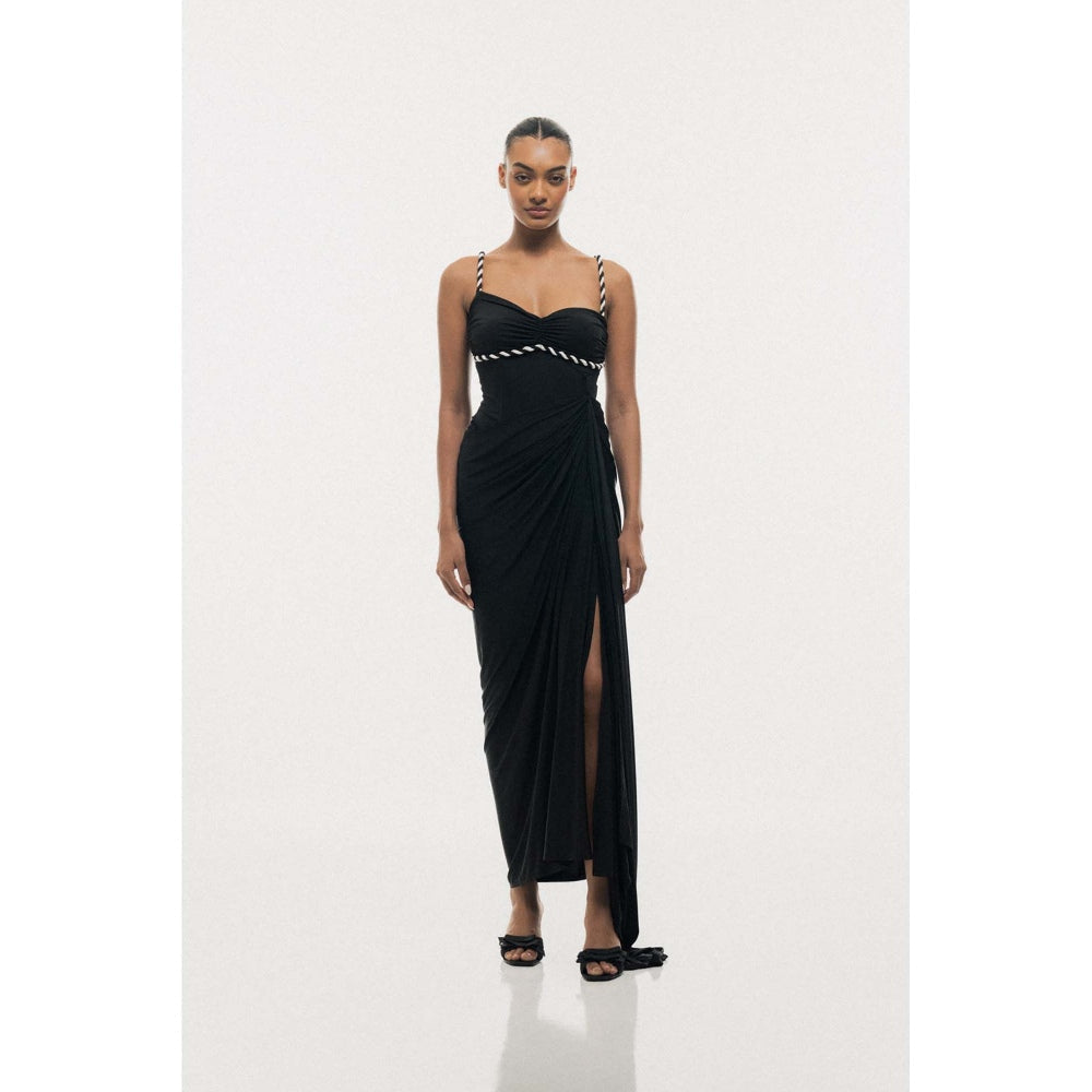 SOTBELLA Twisted Cord Rope Strap Maxi Dress