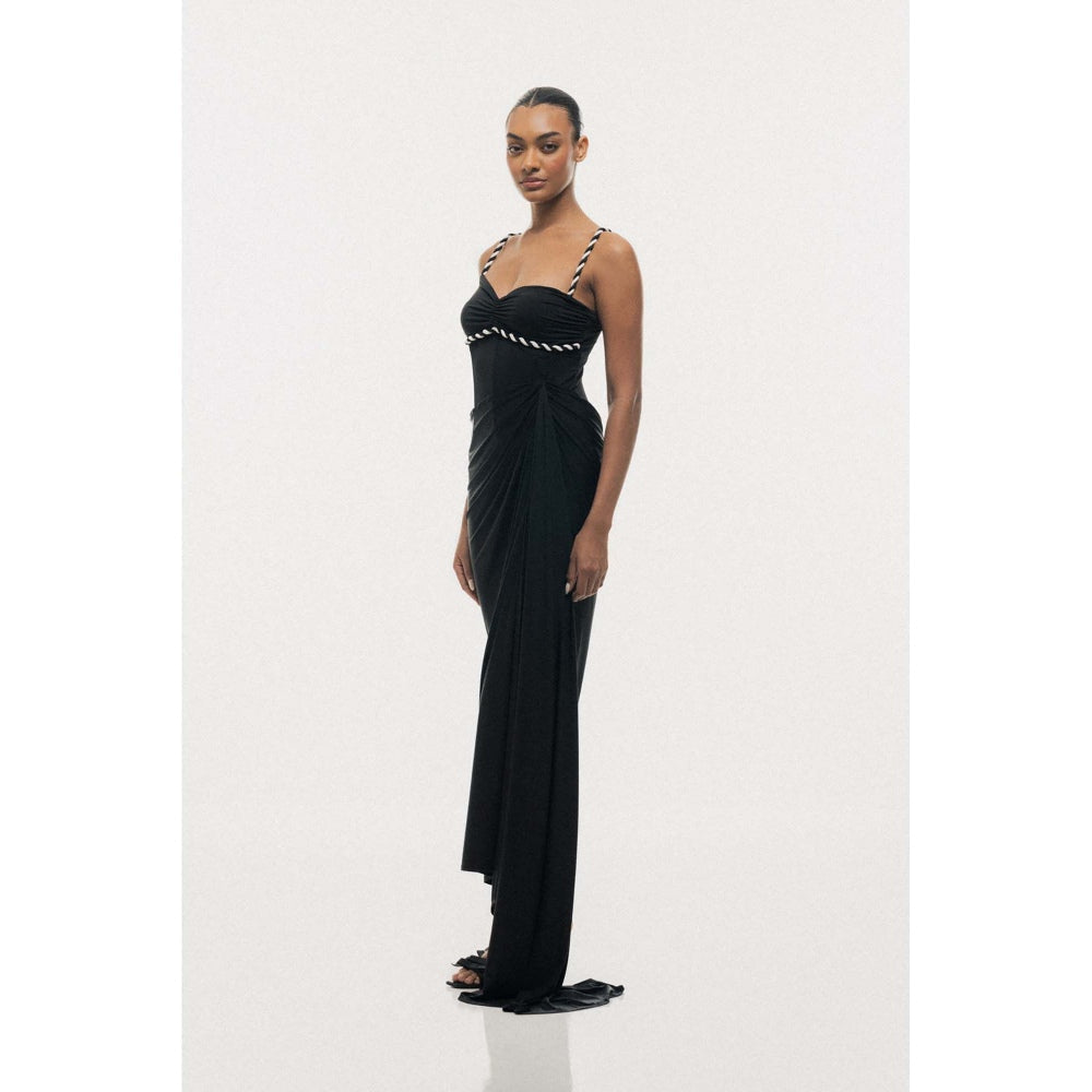 SOTBELLA Twisted Cord Rope Strap Maxi Dress