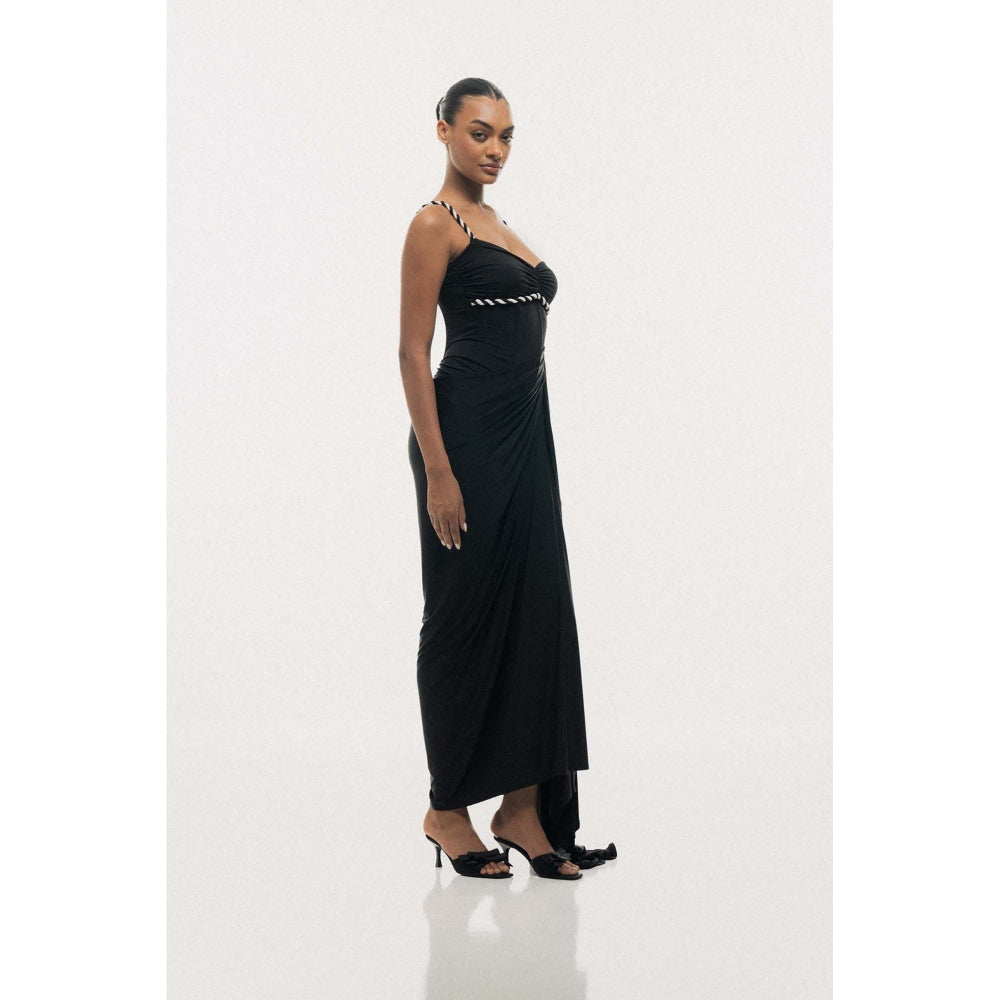 SOTBELLA Twisted Cord Rope Strap Maxi Dress