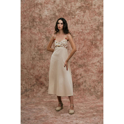 SOTBELLA Ivory Dress with Seashell and Bead Detail