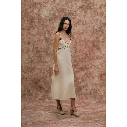 SOTBELLA Ivory Dress with Seashell and Bead Detail