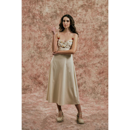 SOTBELLA Ivory Dress with Seashell and Bead Detail