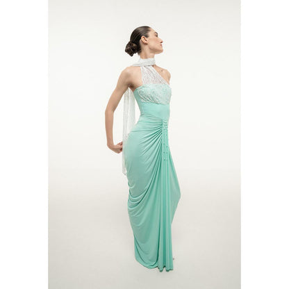 SOTBELLA MINT GREEN WITH LACE BUST Maxi Dress