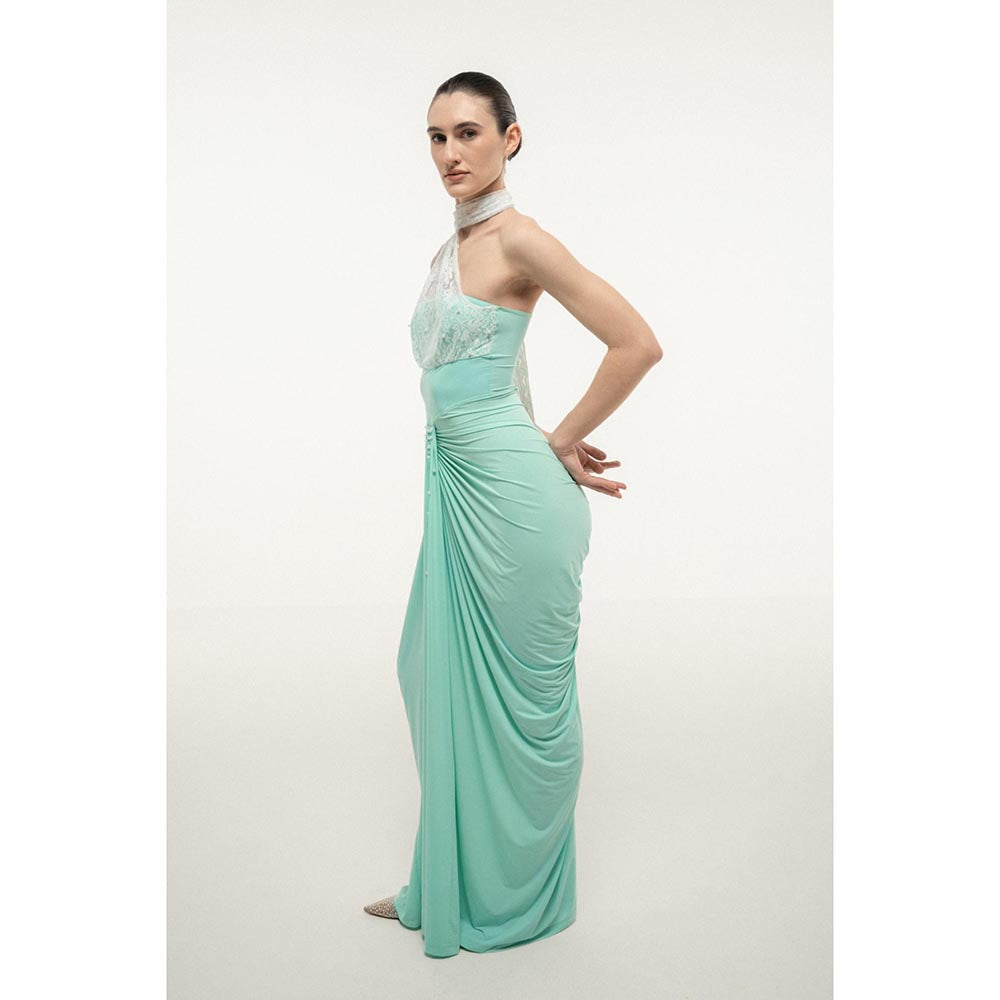 SOTBELLA MINT GREEN WITH LACE BUST Maxi Dress