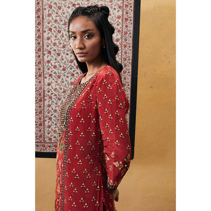 Soup by Sougat Paul Zahra Printed Kurta (Set of 2)
