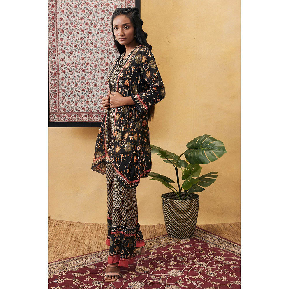 Soup by Sougat Paul Zahra Printed Co-Ord with Jacket (Set of 3)