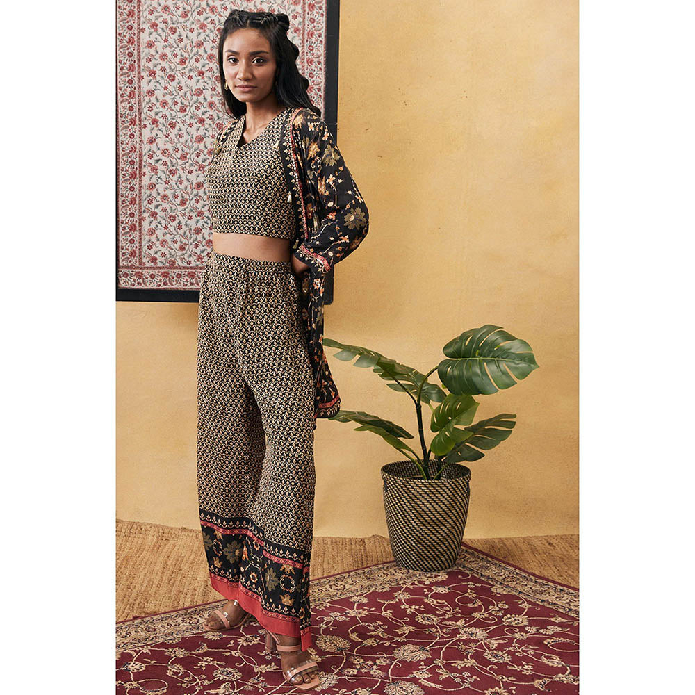 Soup by Sougat Paul Zahra Printed Co-Ord with Jacket (Set of 3)