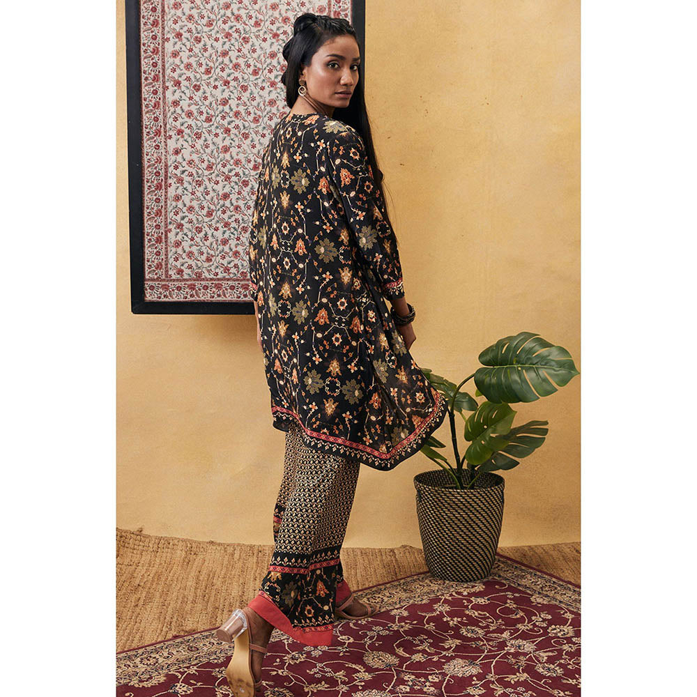 Soup by Sougat Paul Zahra Printed Co-Ord with Jacket (Set of 3)