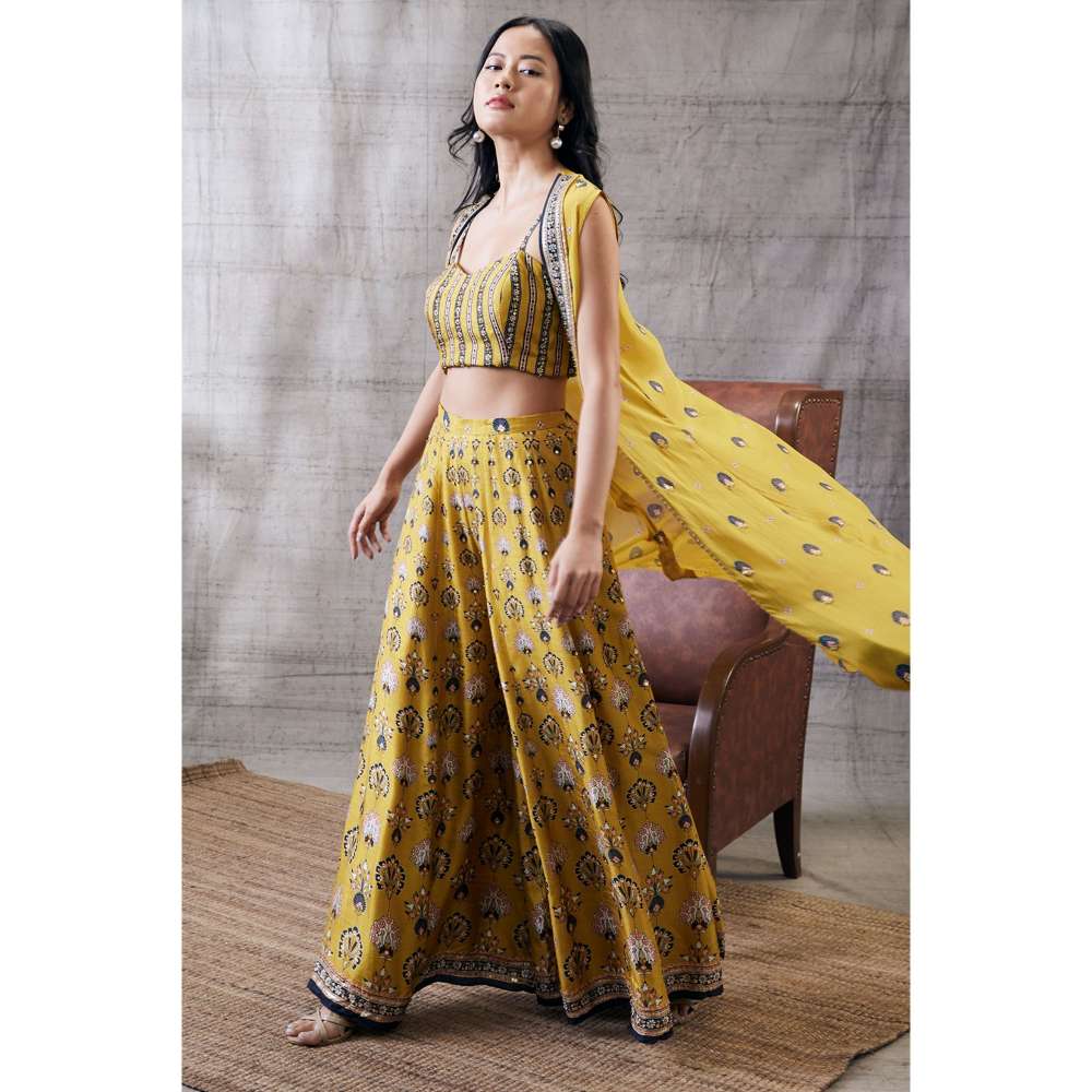 Soup by Sougat Paul Sarouk Embroidered Co-Ord Jacket (Set of 3)