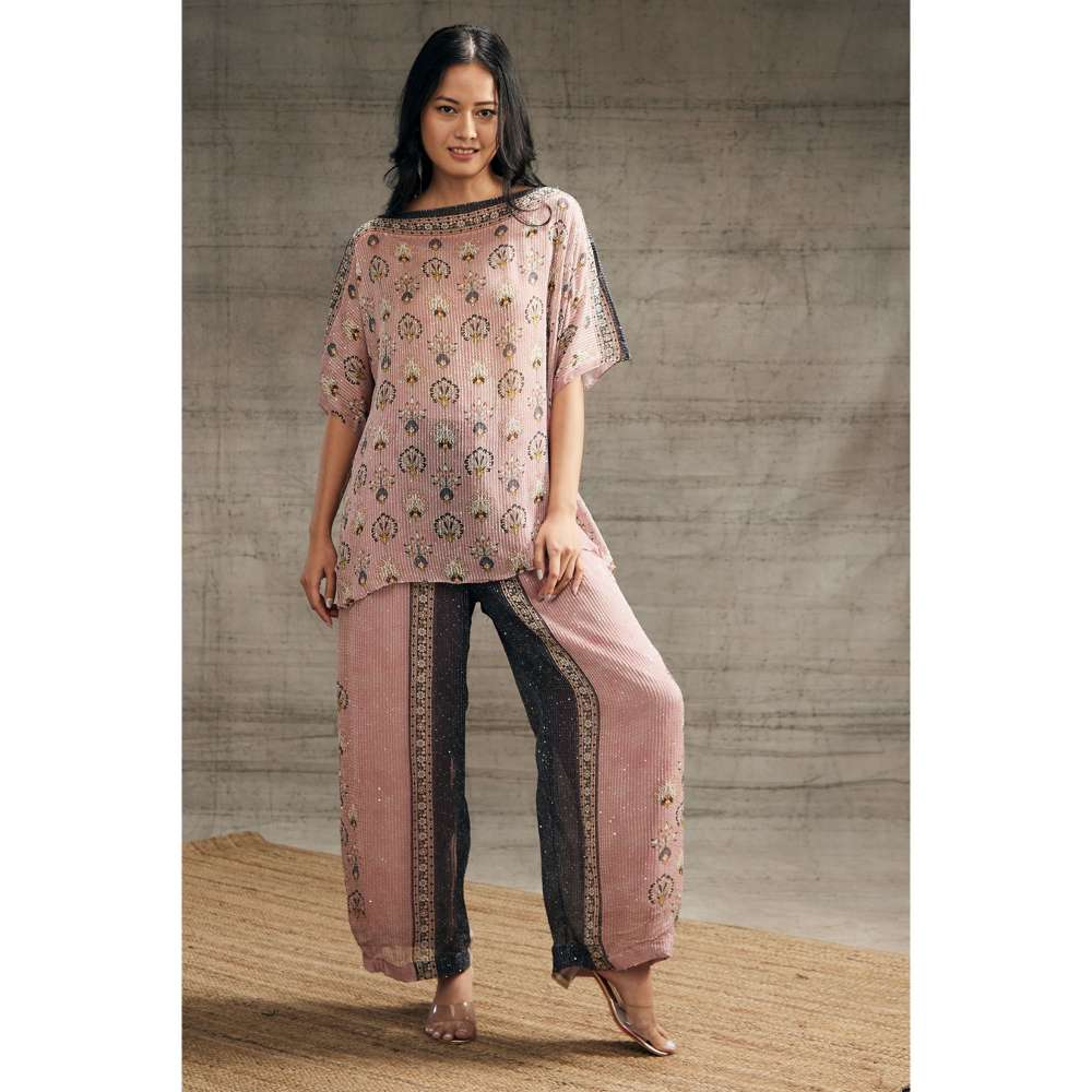 Soup by Sougat Paul Sarouk Pink Sequin Co-Ord (Set of 2)