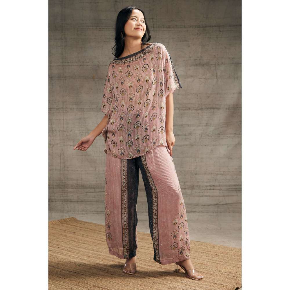 Soup by Sougat Paul Sarouk Pink Sequin Co-Ord (Set of 2)