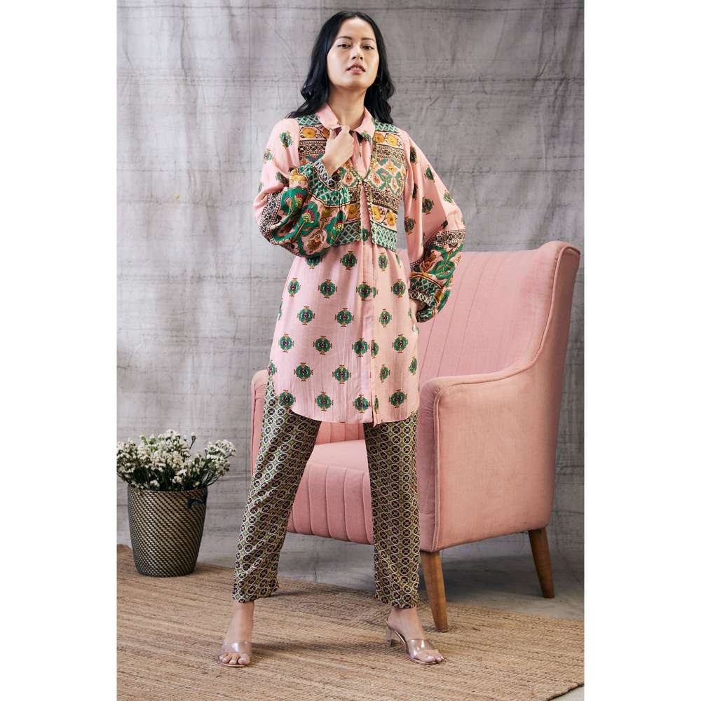 Soup by Sougat Paul Taahira Printed Co-Ord Jacket (Set of 3)