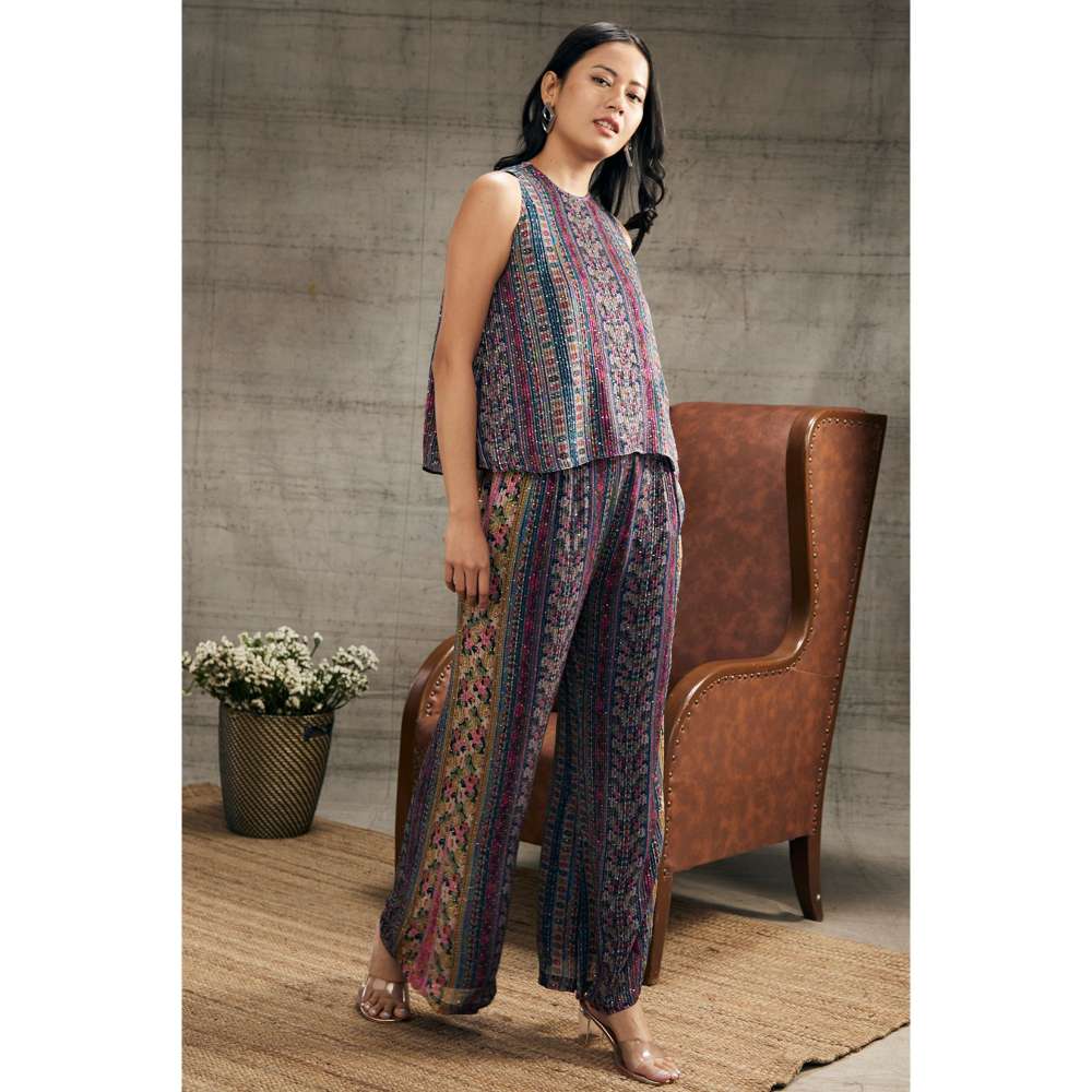 Soup by Sougat Paul Ikaya Printed Sequin Co-Ord (Set of 2)