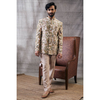 Soup by Sougat Paul Mehr Printed Bandhgala (Set of 2)