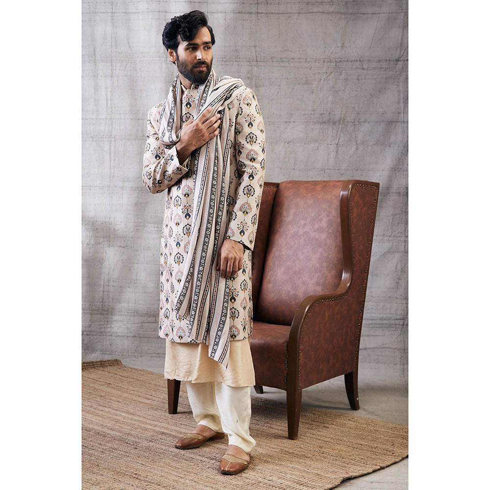 Soup by Sougat Paul Sarouk Printed Sherwani (Set of 4)