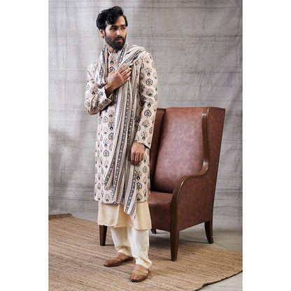 Soup by Sougat Paul Sarouk Printed Sherwani (Set of 4)