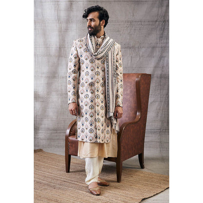 Soup by Sougat Paul Sarouk Printed Sherwani (Set of 4)