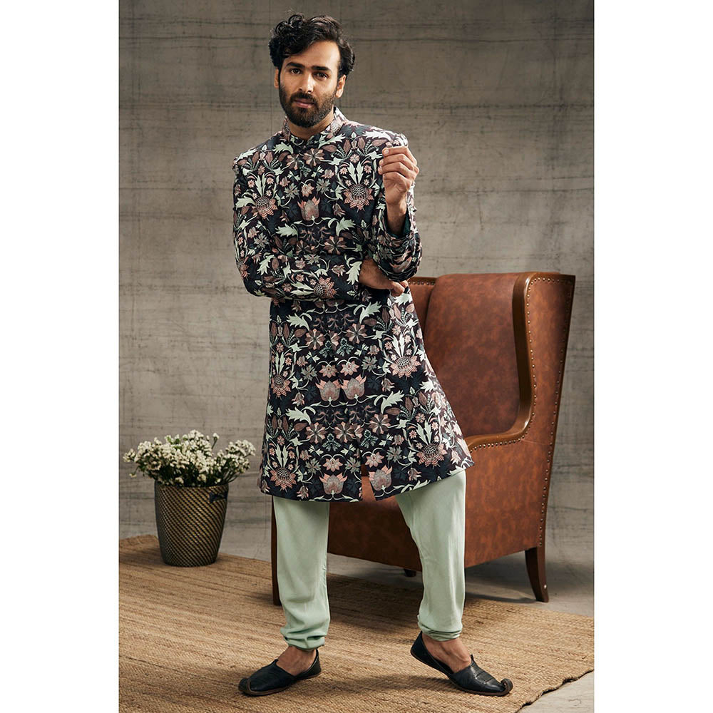 Soup by Sougat Paul Pastel Floral Printed Sherwani (Set of 2)