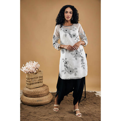 Soup by Sougat Paul Nazli Patch-Worked Kurta (Set of 2)