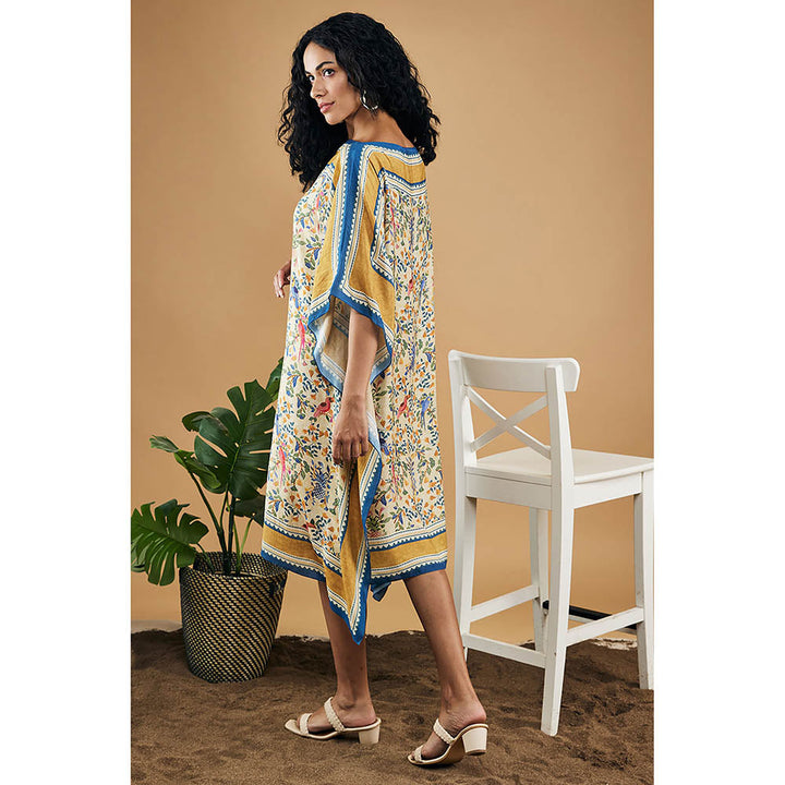 Soup by Sougat Paul Bird And Tile Printed Kaftan Dress