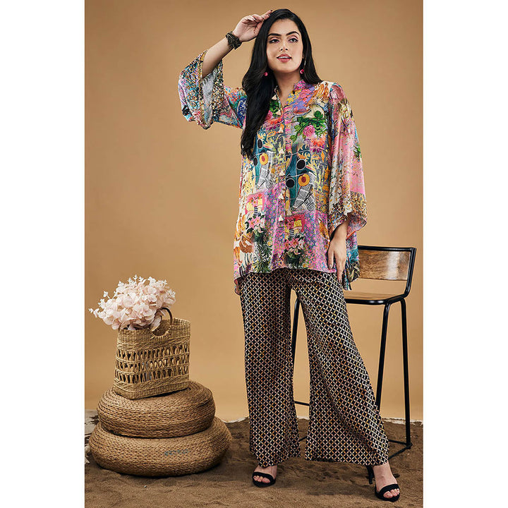 Soup by Sougat Paul Tropical Twilight Embellished Kurta (Set of 2)