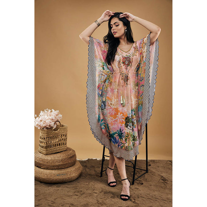 Soup by Sougat Paul Tropical Twilight Embellished Kaftan Dress