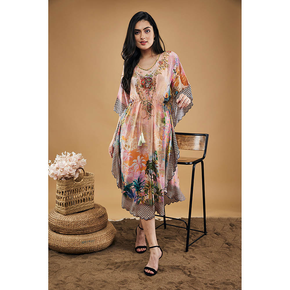 Soup by Sougat Paul Tropical Twilight Embellished Kaftan Dress