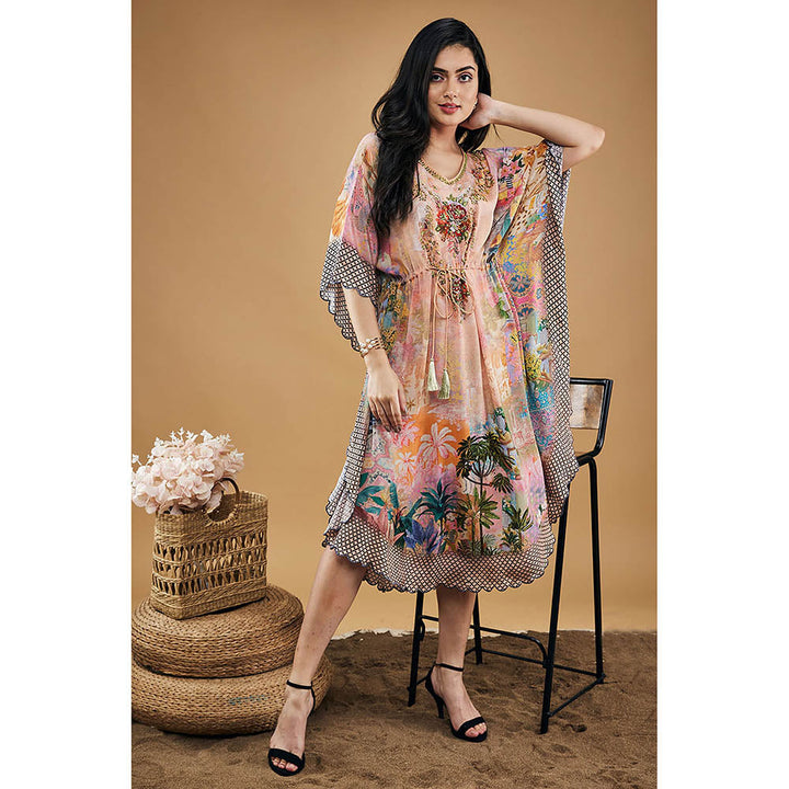 Soup by Sougat Paul Tropical Twilight Embellished Kaftan Dress