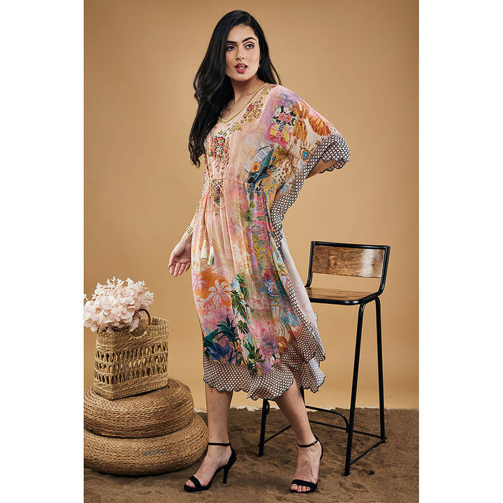 Soup by Sougat Paul Tropical Twilight Embellished Kaftan Dress