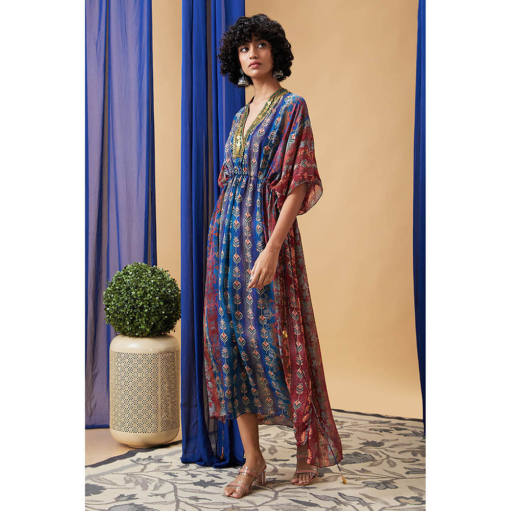 Soup by Sougat Paul Adah Multi-Color Printed Maxi Dress with Inner (Set of 2)